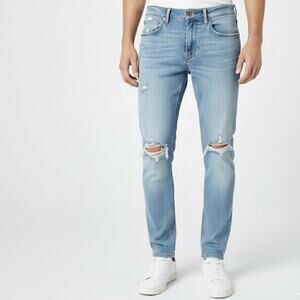 Hudson Men's Zack Skinny Jeans Light Wash Ripped Jeans 32